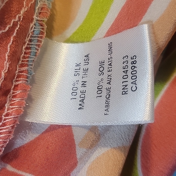 NANETTE LEPORE Multicolored Abstract Silk Sleeveless Blouse Small - Picture 8 of 8